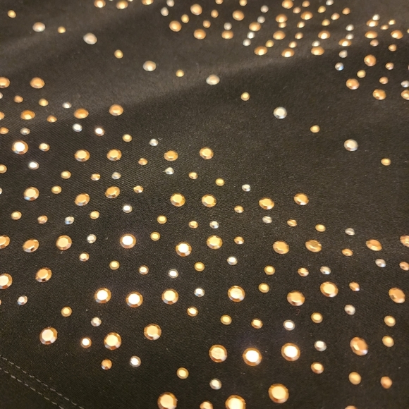 White House Black Market Black Studded Short Sleeve Dress Size M - Picture 9 of 12